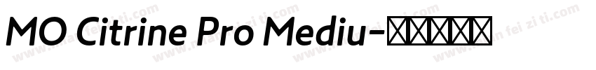 MO Citrine Pro Mediu字体转换